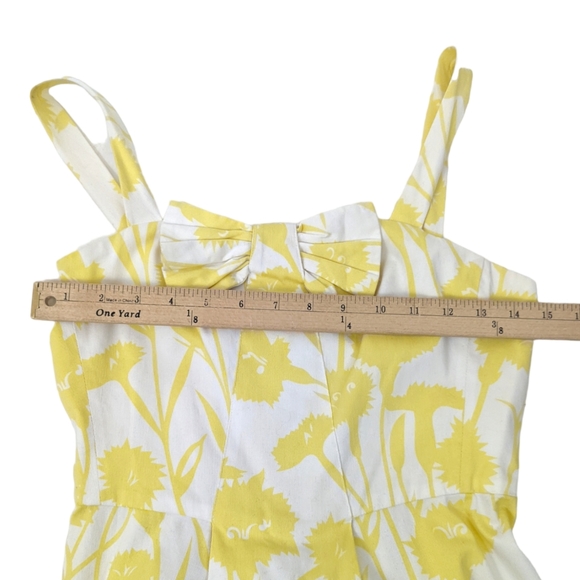 Marc Jacobs Bow Sundress Womens 2 Yellow White Sleeveless Tank Cotton - Picture 8 of 10
